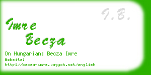 imre becza business card